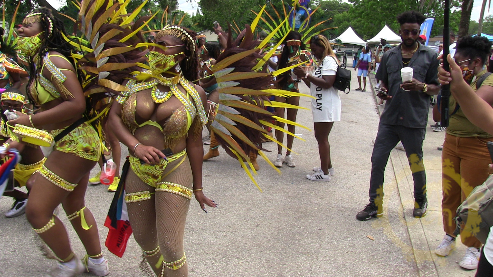Parade of the band masqueraders