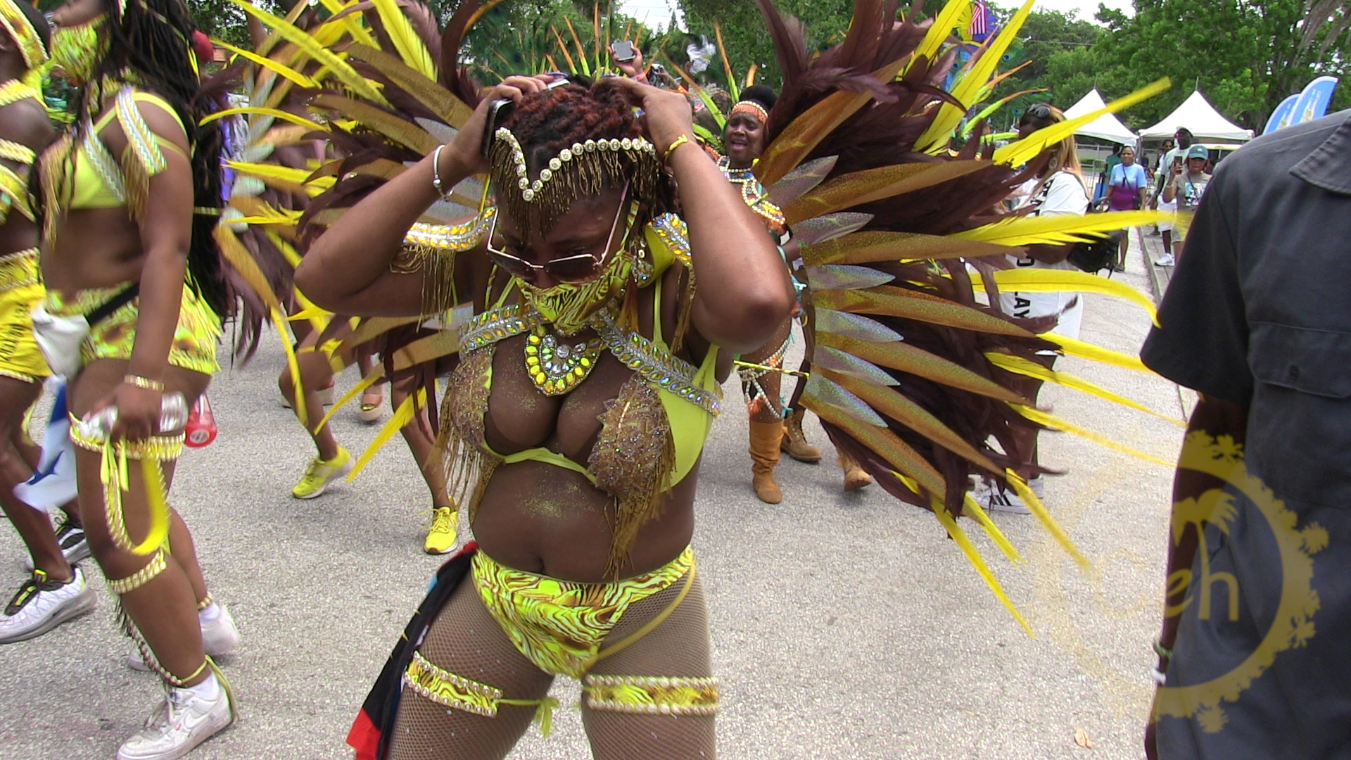 Parade of the band masqueraders