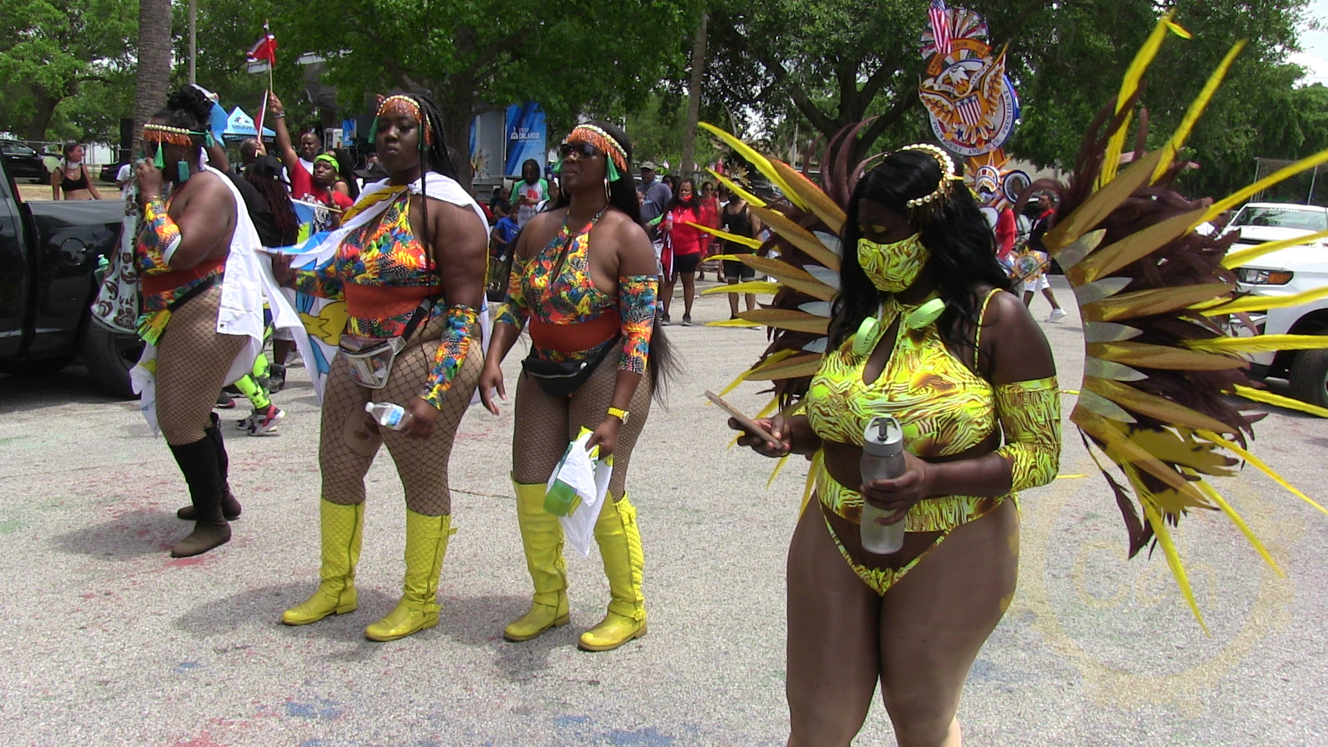 Parade of the band masqueraders