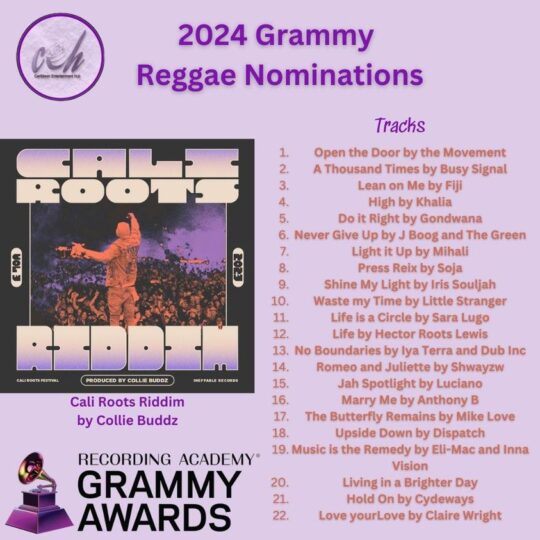 Cali Roots Grammy Nomination